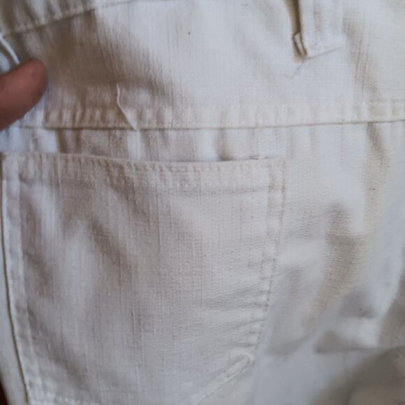 38x31 Men's Vintage Jeans 1960's White Cotton Bootcut Mod Garage Band Talon zip - Picture 4 of 9